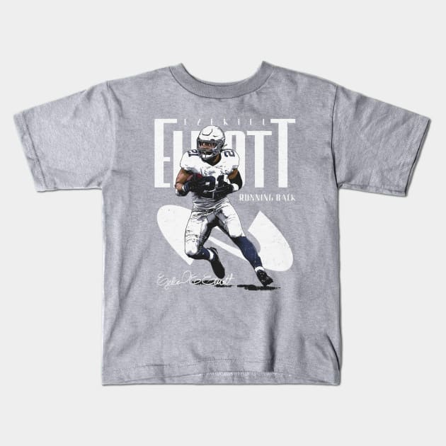 Ezekiel Elliott Dallas Name Position Kids T-Shirt by MASTER_SHAOLIN